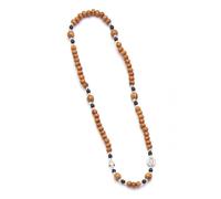 SHALOM - Corona Elastica San Benedetto Con Grani In Legno 6 Mm