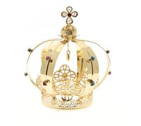 SHALOM - Corona Madonna Di Fatima In Filigrana E 4 Fasce Di Ottone Con Proiettile. Diametro 9 Cm