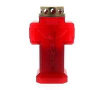 SHALOM - Lumino Elettronico Croce, Durata 365 Giorni. Dimensioni 11x19 Cm