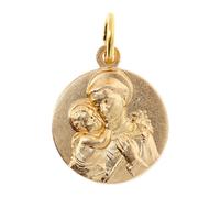 SHALOM - Medaglia San Francesco E Sant'Antonio in Ottone Dorato 1,8 Cm