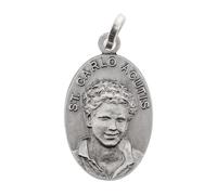 SHALOM - Medaglia St. Carlo Acutis In Argento 925. Altezza 2,2 Cm