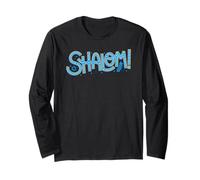 Shalom Peace in ebraico è Una Tipografia ebraica per Uomini Donne Maglia a Manica