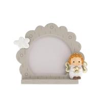 SHALOM - Portafoto Angelo in Resina. Dimensioni 11,2x13 Cm