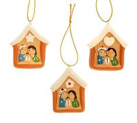 SHALOM - Presepe Piccolo in Casetta con Immagini Assortite. Dimensioni 3,8x3,5 Cm