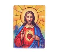 SHALOM - Quadro Sacro Cuore Di Gesù Lucido 5,5x7,5 Cm Legno MDF