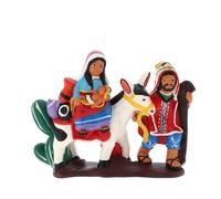 SHALOM - Rappresentazione Fuga in Egitto, in Terracotta. Dimensioni 10x8 Cm