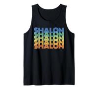 Shalom Retro Hannukah Uomini Donne Bambini Ebraico Ebraico Vacanze Canotta