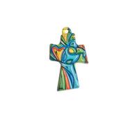 SHALOM - Ricordino Confessione - Ciondolo Croce In Polimero. Altezza 3,5 Cm