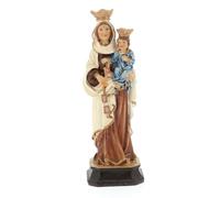 SHALOM - Statua Madonna Del Carmine, In Resina. Altezza 15 Cm