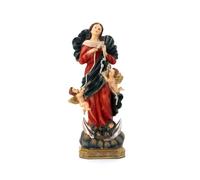 SHALOM - Statua Maria Che Scioglie I Nodi, In Resina Colorata. Altezza 22 Cm