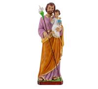 SHALOM - Statua San Giuseppe In Resina Vuota. Altezza 51 Cm