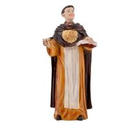 SHALOM - Statua San Tommaso D'Aquino In Resina. Altezza 20,3 Cm