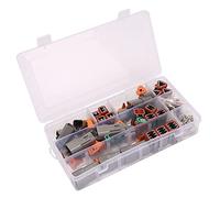 SHALONYOU Kit di connettori for Cavi Impermeabili Deutsch DT Series da 140 Pezzi DT06-2/3/4/6S DT04-2/3/4/6P Spina sigillata for autoveicoli con Scatola di perni/1475