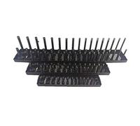 SHALONYOU Set di 3 vassoi portabussole metrici Neri da 1/4 di Pollice, 3/8 di Pollice e 1/2 di Pollice, Supporti for bussole e bussole ombra/1399