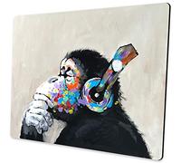 Shalysong Tappetino per mouse per computer portatile, computer, ufficio, accessori regalo Dipinto ad olio Gorilla