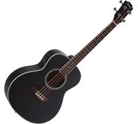 Shaman ABM4-50E-BK Basso acustico 4 corde - basso short-scale compatto con pickup integrato, elettronica piezo e accordatore, corpo in mogano e abete, ideale per palco e casa - Nero