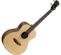 Shaman ABM4-50E-NT Basso Acustico 4 Corde - basso short-scale compatto con pickup integrato, elettronica piezo e accordatore incorporato, corpo in mogano e abete, ideale per palco e casa - naturale