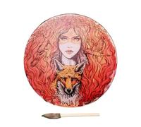 Shaman Drum | Tamburo sciamanico palmare | Tamburo a mano nativo americano, tamburo sciamano strumentale alchimico alchimico e guaritore del suono Tamburo sciamano per musica spirituale, riflessione e
