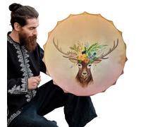 Shaman Drum | Tamburo strumentale di alce sciamano | Guaritore del suono per musica spirituale, riflessione e meditazione, decorazione per la casa