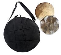Shaman Drum tasche rotondo nero imbottito Ø 40 cm tamburo africano cinturino da polso
