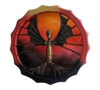 Shaman Frame - Tamburo sciamanico con design totem, in legno, strumento ritmo spirito con bastone per meditazione, rituali, guarigione del suono, musica per bambini e adulti