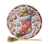 Shamanic Percussion - Tamburo musicale natalizio a percussione, strumento sciamanico, strumento per la guarigione del suono, decorazione per la casa