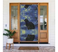 Shambhala - Coperture decorative per porte a forma di gatto, decorazioni per interni ed esterni, primavera/estate/autunno/inverno, decorazioni natalizie di Halloween