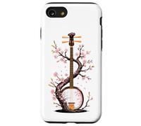 Shamisen Strumento A Corde Giapponese Con Albero Fiorito Custodia per iPhone SE (2020) / 7 / 8