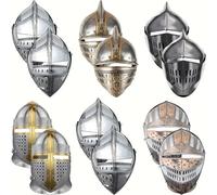 Shamoparty 12 pezzi, maschera medievale, per feste a tema, maschera da cavaliere con cinturino in pelle, per giochi di ruolo, per uomini e donne