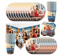 Shamoparty FilmThema, set di stoviglie decorative per feste di compleanno, include piatti, tovaglioli, tazze, tovaglia, decorazione pirata per il compleanno dei bambini, pianeti 20 ospiti, MX028