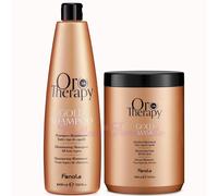 Shampoo 1000 ml e Maschera 1000 ml per capelli illuminante Oro therapy Fanola