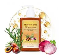 Shampoo 3 in 1 con olio di Batana, estratto di rosmarino e cipolla, shampoo nutriente idratante rinforza le radici dei capelli, migliora la lucentezza, leviga l'effetto crespo e le doppie punte