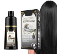 Shampoo a riduzione grigio - Formula naturale Shampoo tintura per capelli neri | 500 ml di shampooo tinttura di cocco di lunga durata | Controlla Gx Mins veloce tintura per capelli semi nessun danno