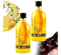 Shampoo al Ginseng 8 Minuti, Shampoo Nutriente alla Radice di Estratto di Ginseng, Estratti Botanici Nutrono Delicato i Capelli, per Capelli Più Forti, Folti e Lunghi