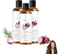 Shampoo al rosmarino da 200 ml con cipolle, shampoo rinforzante per capelli - shampoo detergente per capelli - per l'effetto, il controllo della produzione, il volume, adatto per donne (3 pezzi)