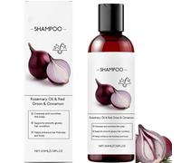 Shampoo alla cipolla per la crescita dei capelli, olio di rosmarino e cipolle rosse e estratto di cannella, shampoo anti-caduta dei capelli, cura nutriente, favorisce capelli più densi e pieni per