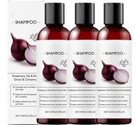Shampoo alla cipolla per la crescita dei capelli, olio di rosmarino e cipolle rosse e estratto di cannella, shampoo anti-caduta dei capelli, cura nutriente, favorisce capelli più densi e pieni per