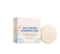 Shampoo all'acqua di riso solido, detergente per capelli morbidi, proteine di riso idrolizzate, bocca cremosa e facile, per tutti i tipi di capelli (1 Stück)