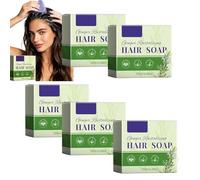 Shampoo allo zenzero per la crescita dei capelli, shampoo per la cura del cuoio capelluto, sapone naturale biologico allo zenzero per tutti i capelli, shampoo solido e effetto balsamo, ripara i