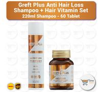 Shampoo anti caduta capelli Greft Plus + set di vitamine per capelli