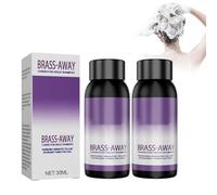 Shampoo anti ingiallimento, 2 pezzi argento intensivo anti ingiallimento shampoo tinta viola fissante colore per capelli grigi per neutralizzare le sfumature gialle