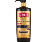 Shampoo anticaduta all'aglio nero con estratto di aglio nero e complesso di erbe, formula botanica arricchita con vitamina e aminoacidi per rafforzare e nutrire i capelli deboli e sottili, 1000 ml