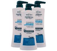 Shampoo ANTICADUTA & ANTIFORFORA Ultra Riequilibrante, Con Actigrow Complex e Piroctone Olamine. Per Capelli Soggetti a Caduta, Con Forfora 400ml (3 Flaconi)