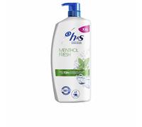 Shampoo antiforfora fresco a forma di testa e spalle, protezione fino al 100% dalle forfora2*1000 ml--Shampoo antiforfora fresco al mentolo H&S con dispenser2*1000 ml
