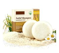 Shampoo Bar 2pcs, Natural Solid Shampoo with Rice Water for Deep Cleansing & Volumizing, Nourishing Hair Care for Oily Fine Hair, Smoother Stronger Hair & Scalp, Soap Bar for Women and Men