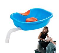 Shampoo Bowl, lavabi per capelli portatili, lavabi per capelli con supporto per il collo, vassoio riutilizzabile Buddy con tubo di scarico per letto, Haicut e tintura, anziani
