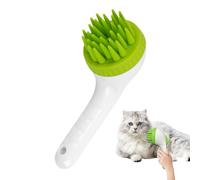 Shampoo Brush Dogs Bath, Long Handle Pet Grooming Tool, 7,48 x 2,95 x 3,54 Inch, Soothing Rubber Massage Bristles, Comfortable Grip Handle for Dog and Cats Shower Time, Multicolor