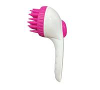 Shampoo Brush Dogs Bath, Long Handle Pet Grooming Tool, 7,48 x 2,95 x 3,54 Inch, Soothing Rubber Massage Bristles, Comfortable Grip Handle for Dog and Cats Shower Time, Multicolor