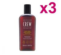 Shampoo Capelli Uomo AMERICAN CREW Kit Daily Deep Moisturizing Shampoo 250ml 3