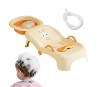 Shampoo Chair,Foldable Children Head Space-Saving Hair Rinser Salon Chair - Head Rest Recliner Rinser Seat, Household & Personal Care For Home Ages 0-10 Boys Girls Bathroom Salon Toilet